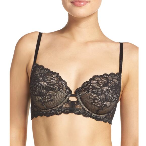 Brand New Calvin Klein Women's Size 40DD Black Unlined Full Coverage Bra - Picture 2 of 5